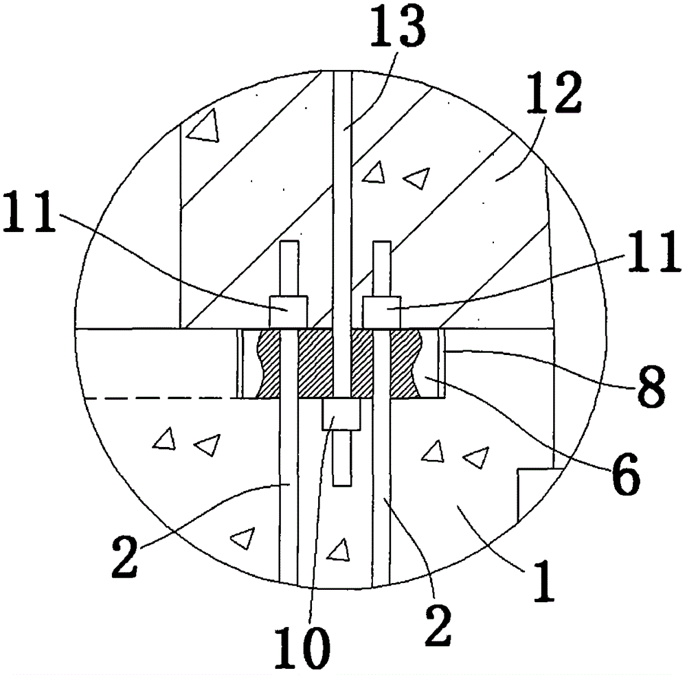 Integrated structure of concrete tower drum and foundation of fan
