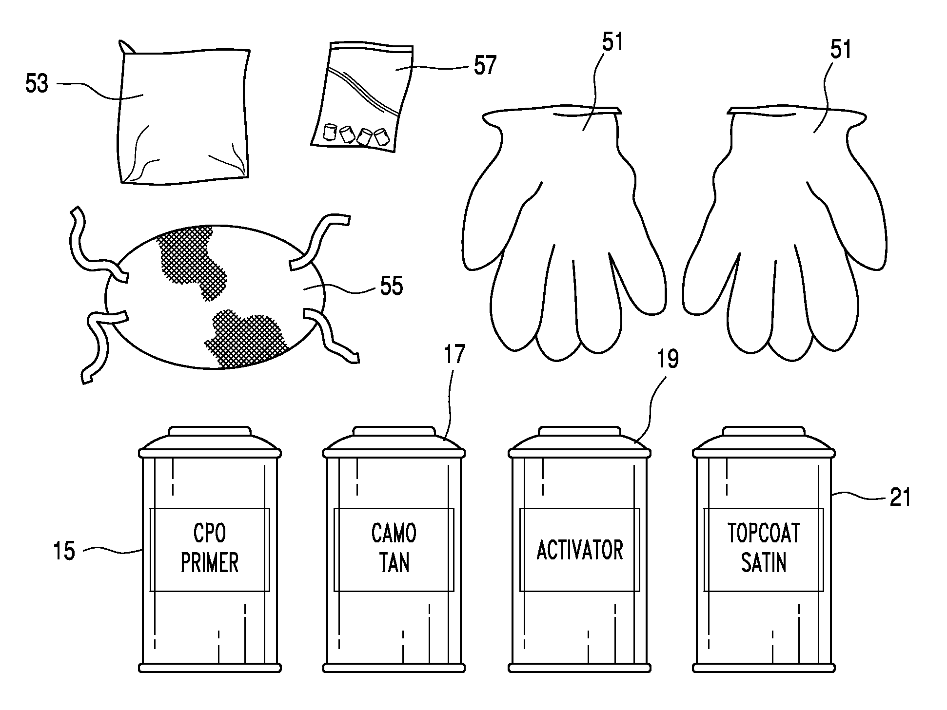 Kit for transferring an image onto an object