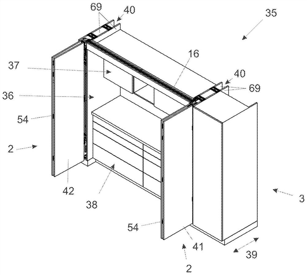 Guide device for guiding furniture parts