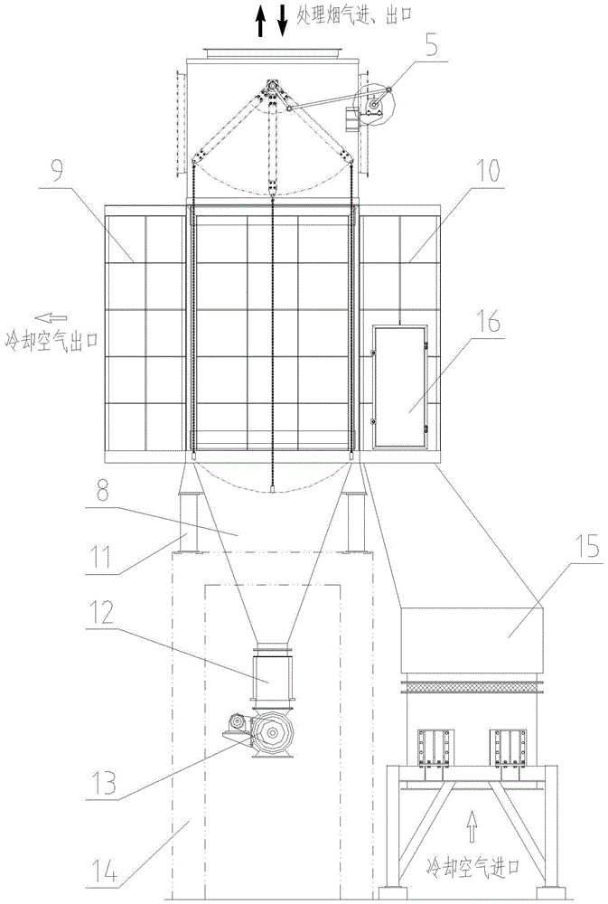 Rocker soot cleaning plate cooler