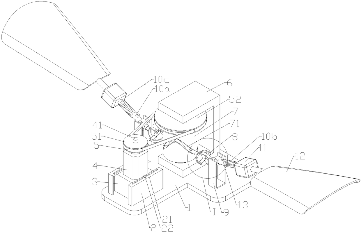 Cylindrical cam universal joint type bird imitation flapping wing flight device