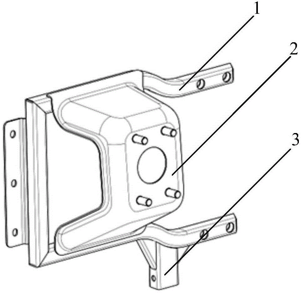 Spare tire support structure and automobile