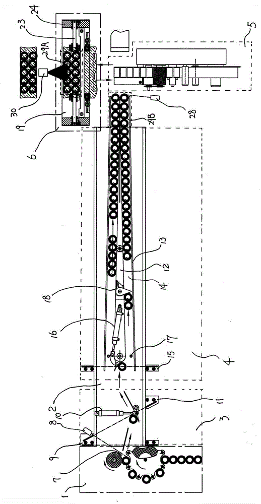 Acquisition, verification, association and heat-sealing, film-cutting and film-wrapping mechanism of round bottle barcode packaging