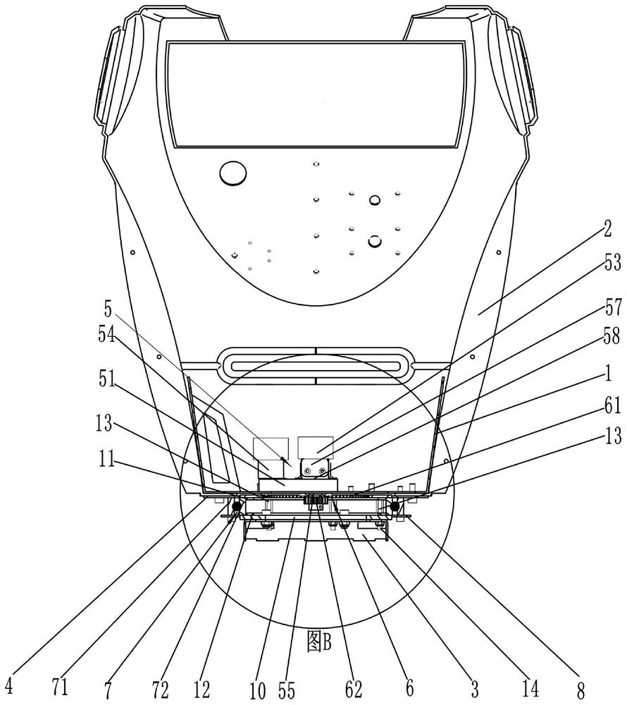 Waist rotating device of service robot