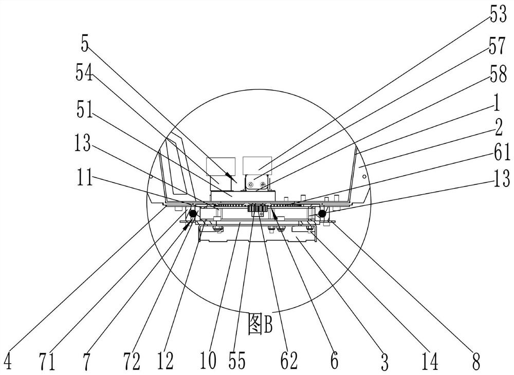 Waist rotating device of service robot