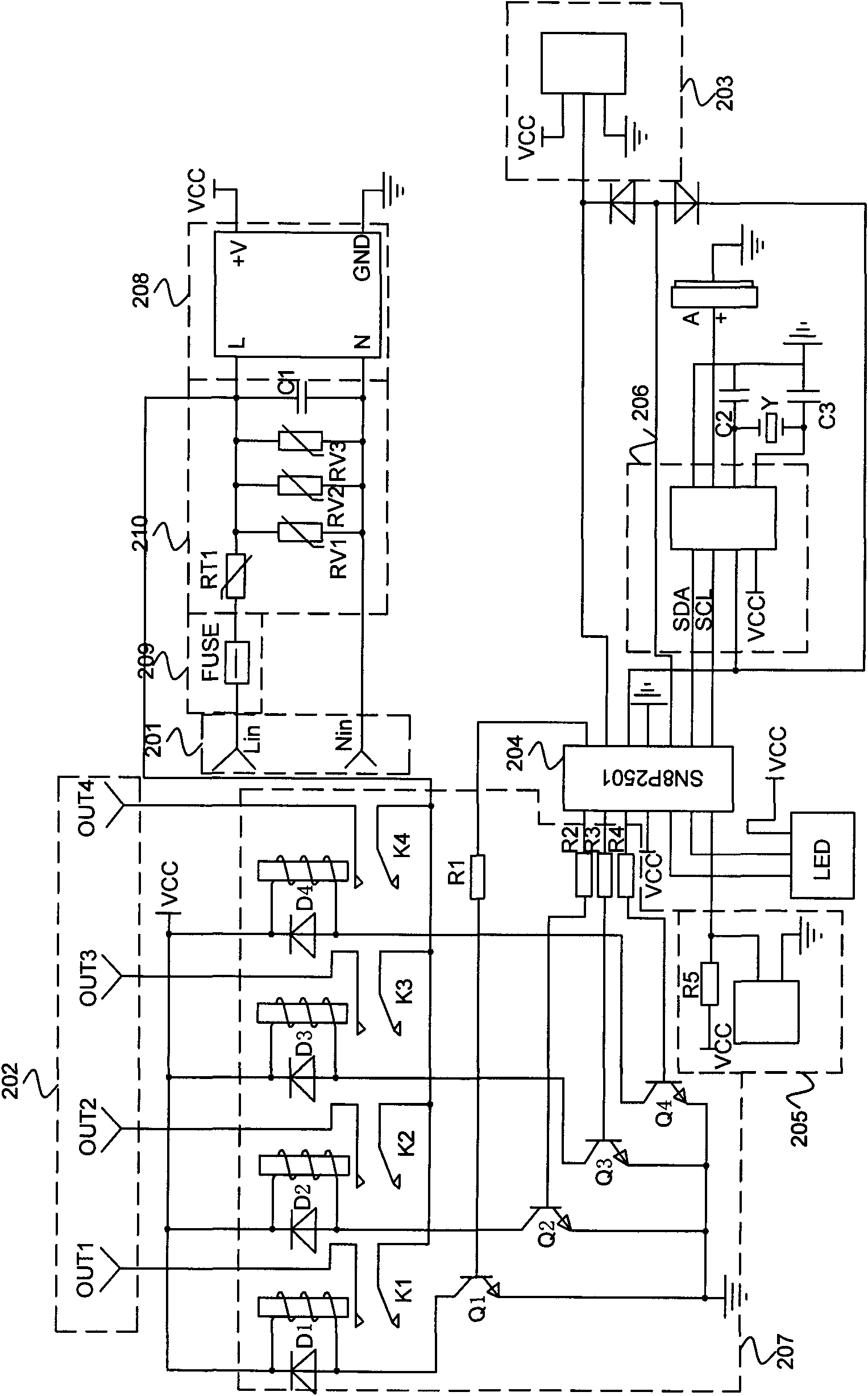 Wireless remote control socket assembly