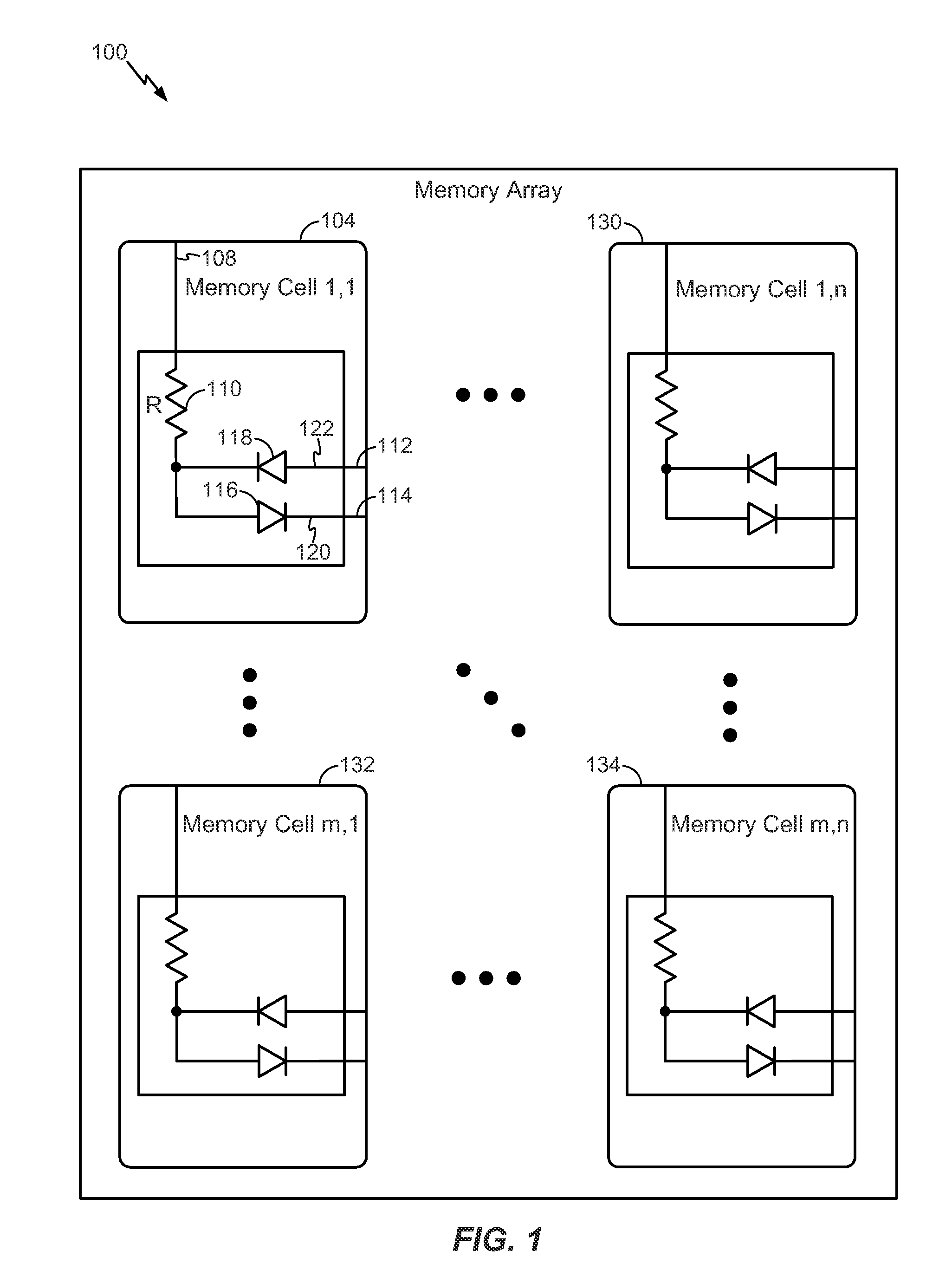 Resistance Based Memory Having Two-Diode Access Device