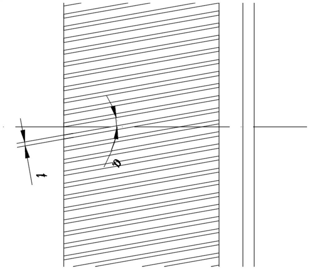 A graphite sealing structure with twill dynamic pressure groove