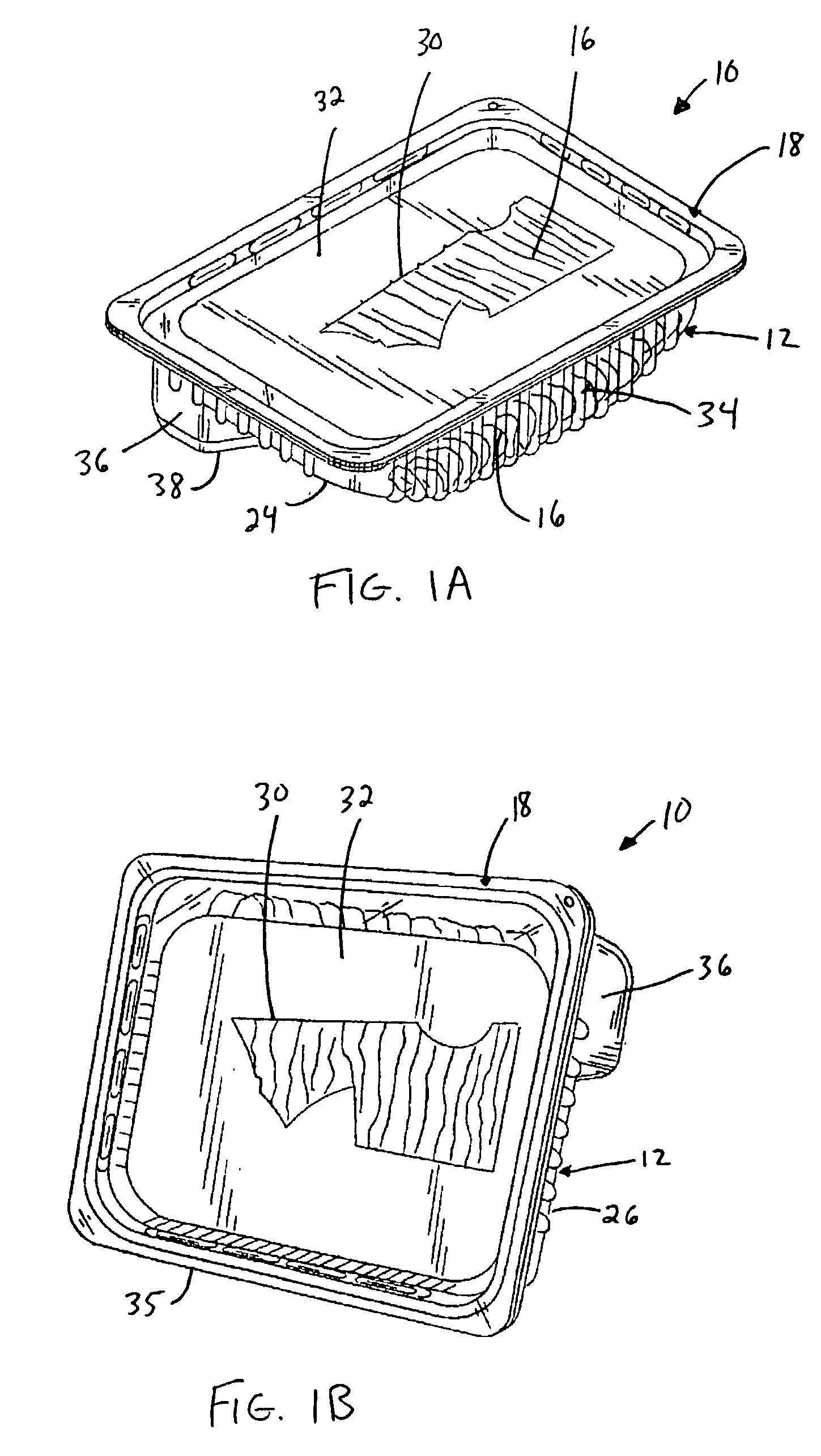 Container for sliced and fluffed food products