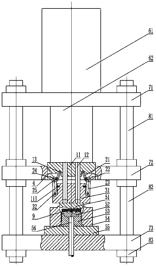 A hydraulic press for wheel hub forming