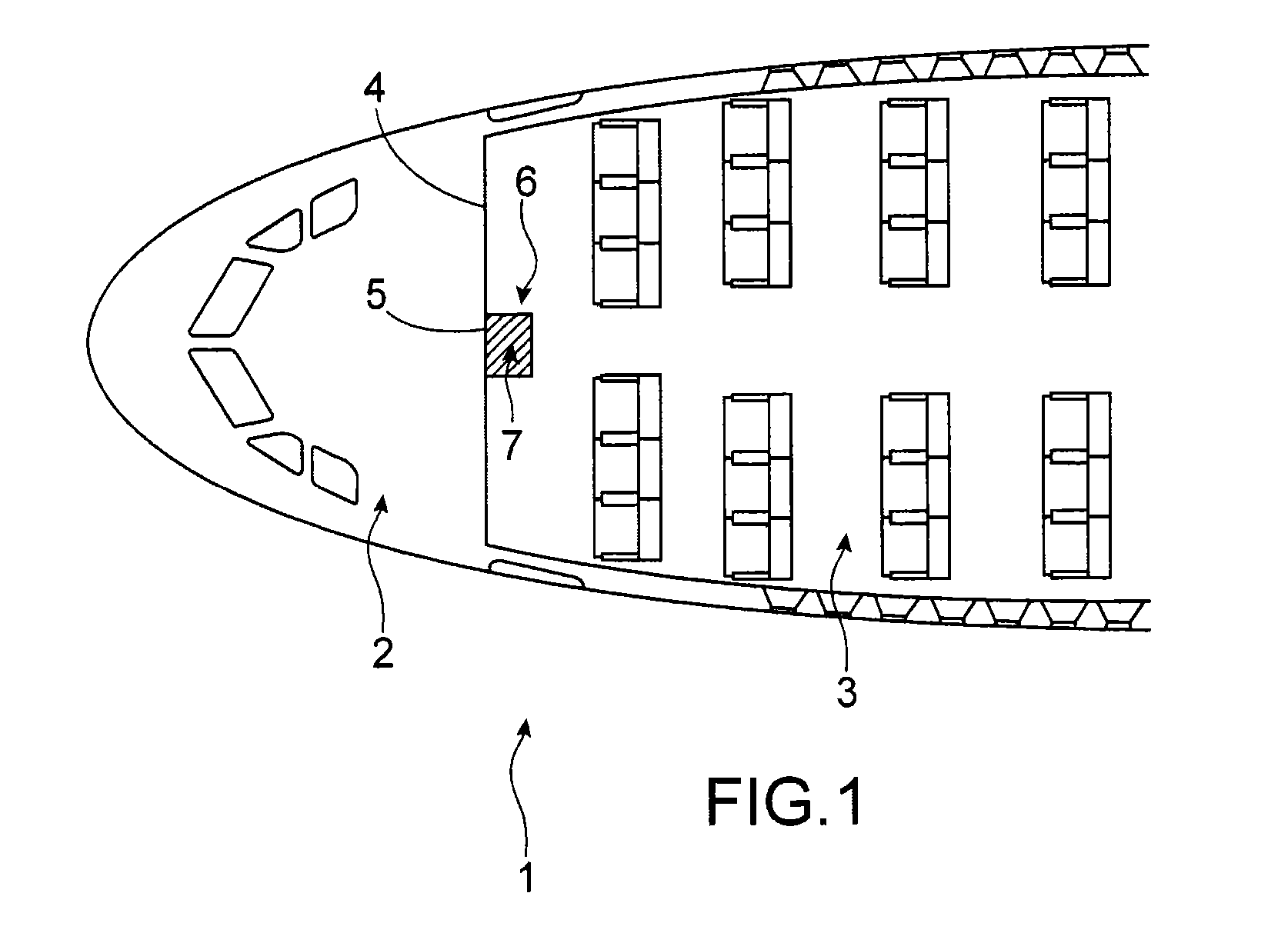 Aircraft nose section including a lock for accessing the cockpit