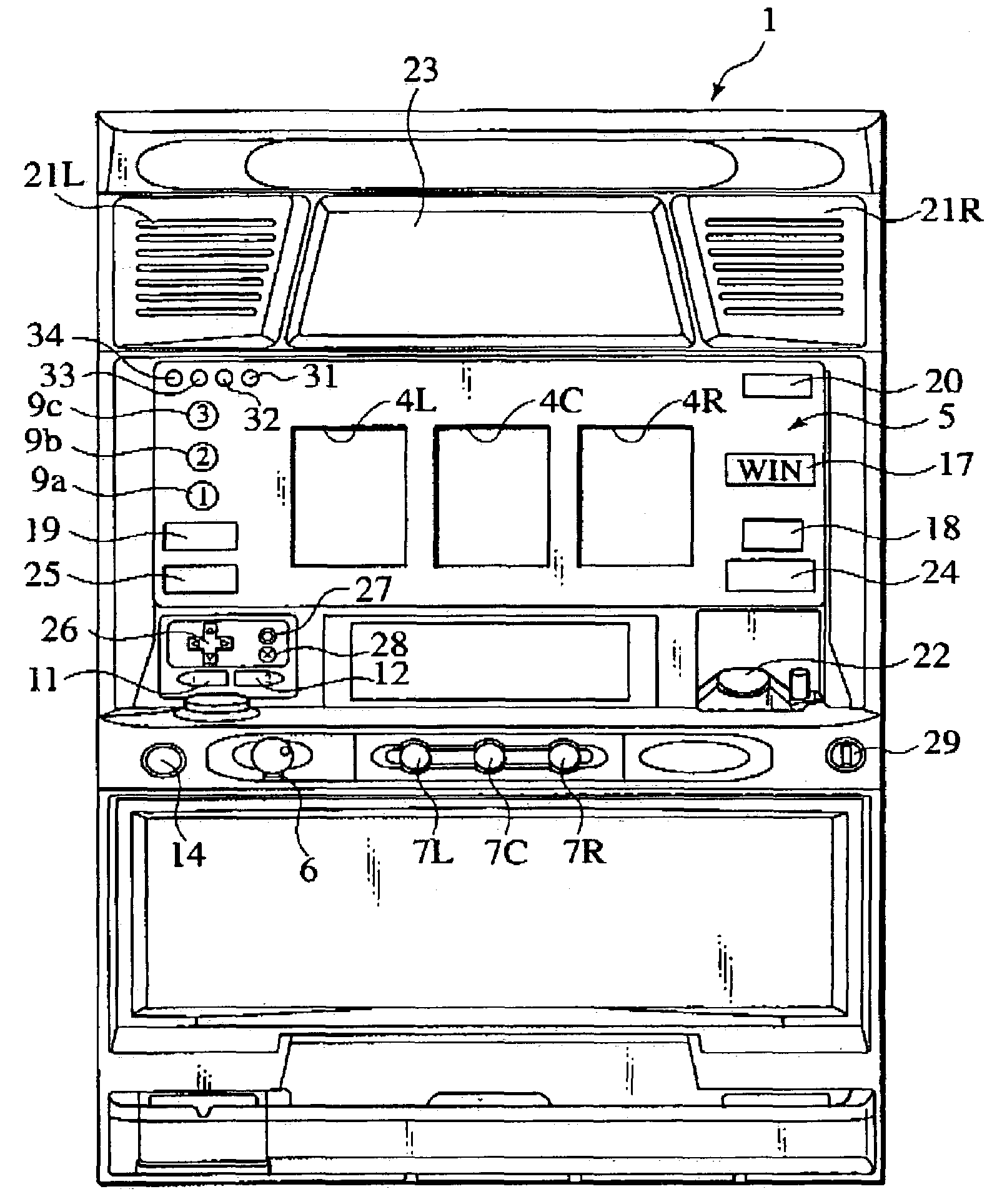 Gaming apparatus with a variable display unit and concealing unit to temporarily conceal the variable display unit
