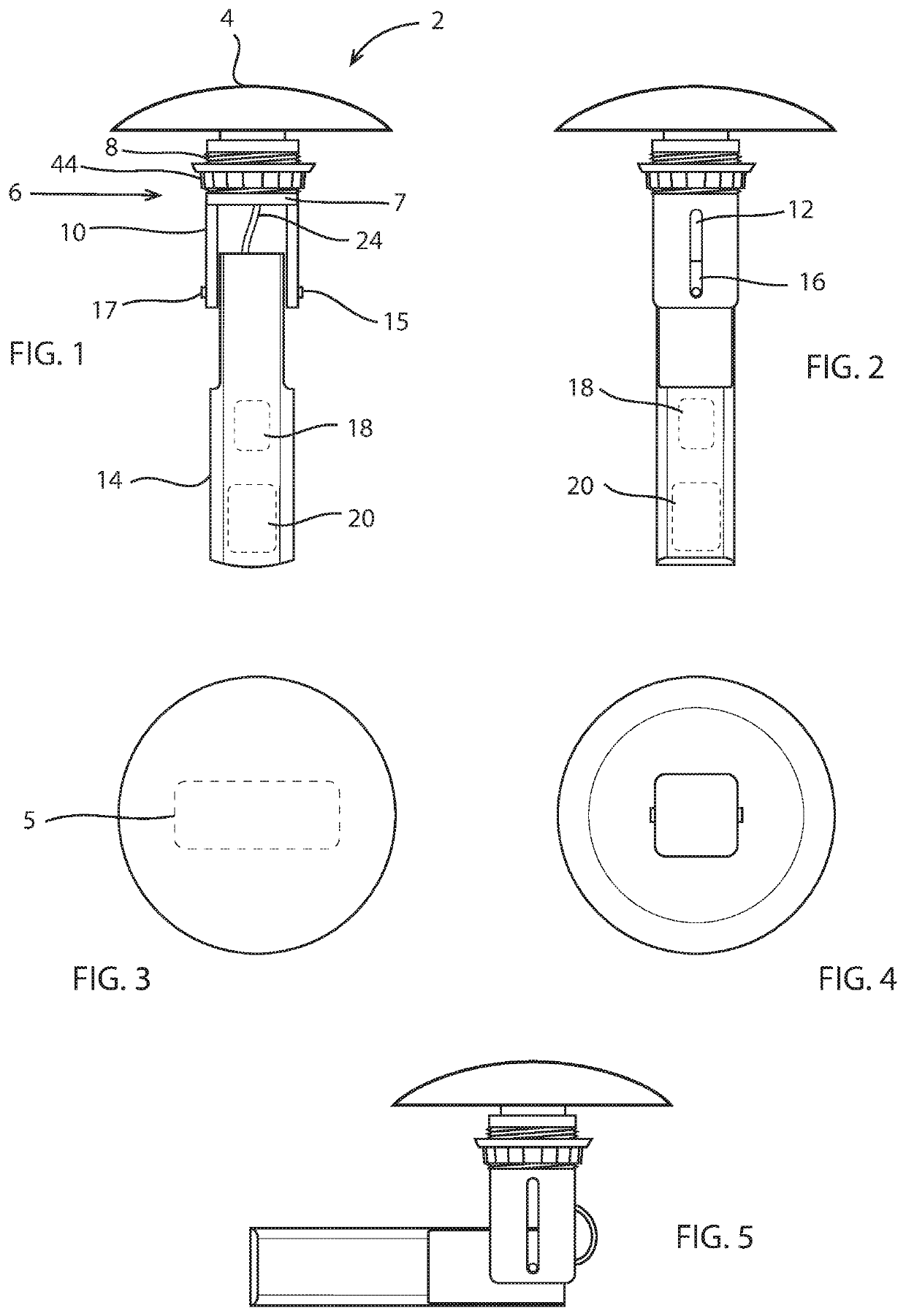 Through-lid communication radio for a water meter and water meter assembly