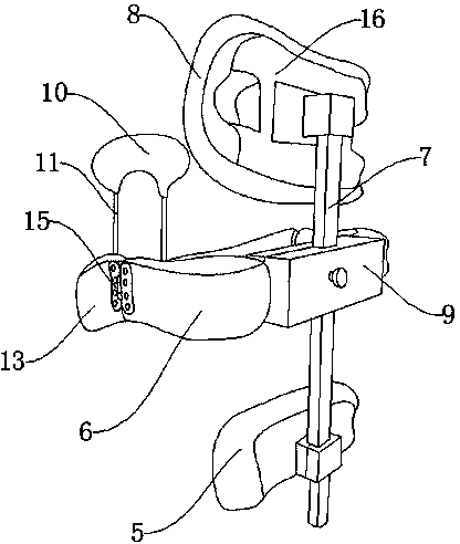 Chair with adjustable opening-closing-type chest embracing part and jaw support