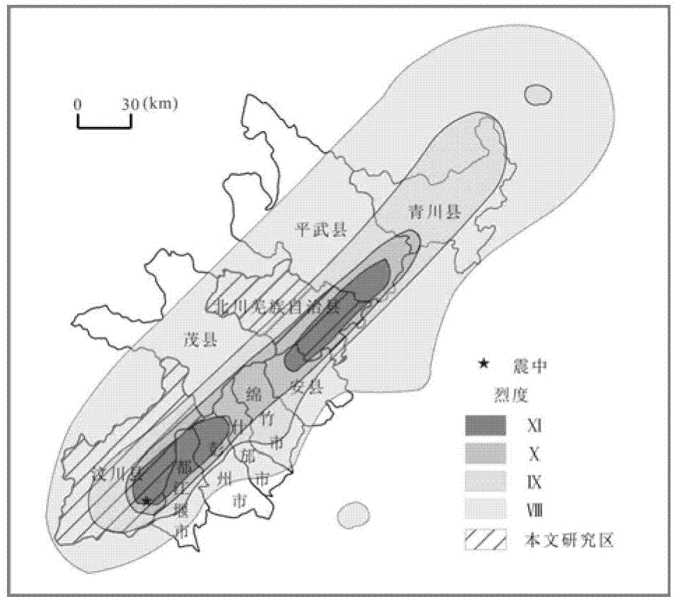 Prediction method for predicating collapse disaster position after earthquake