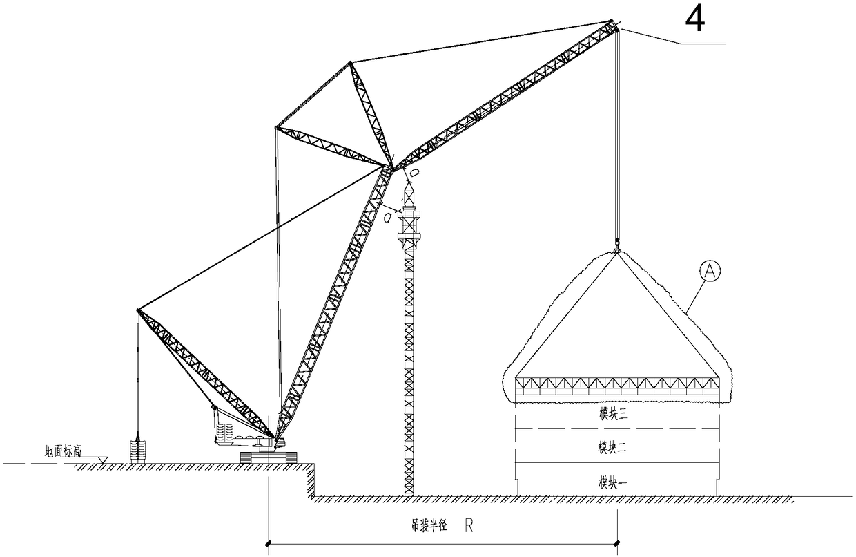 A nuclear power plant steel lining module hoisting system