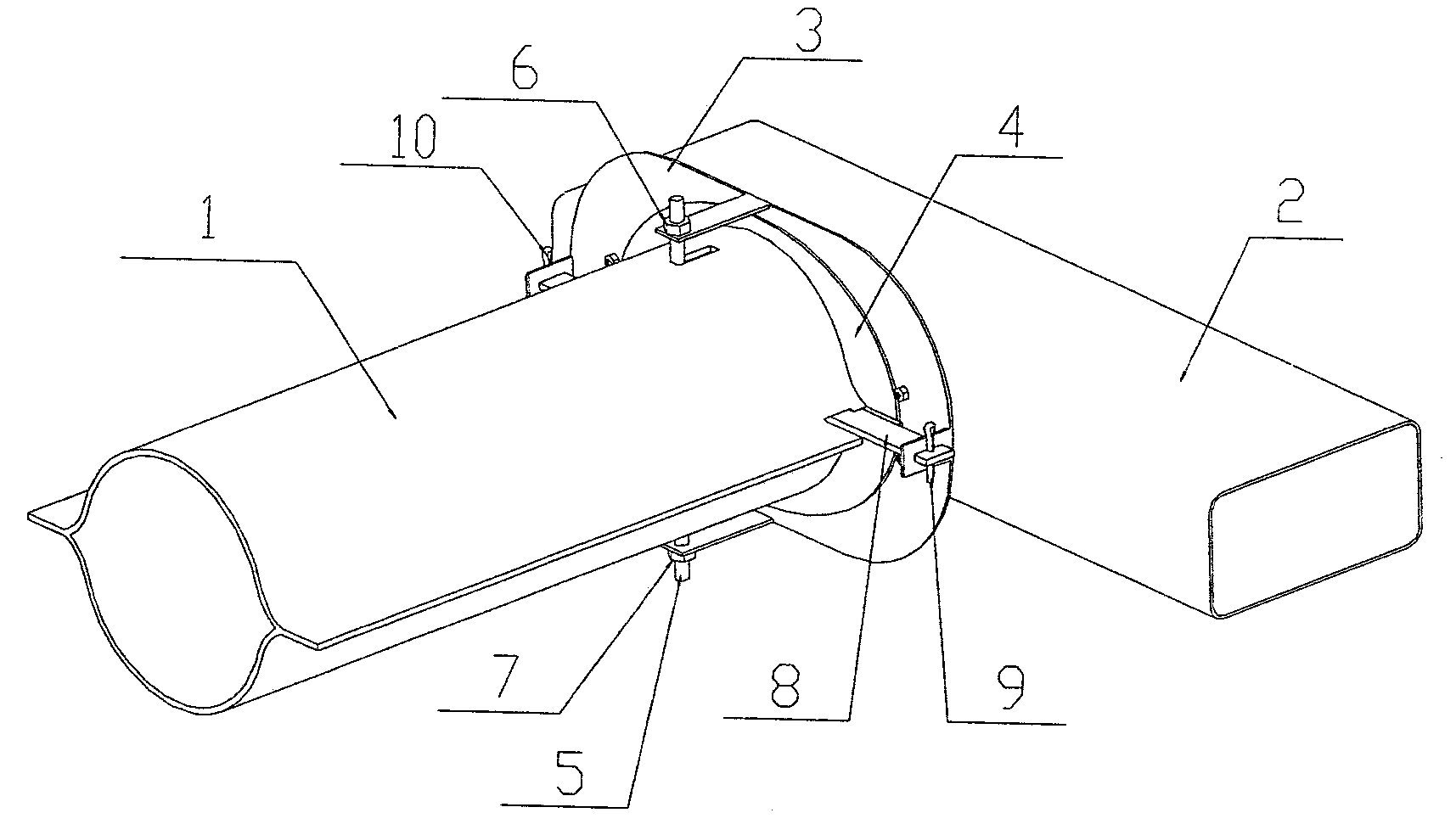 Weak connection device for flexible thin-walled tubes of spacecraft