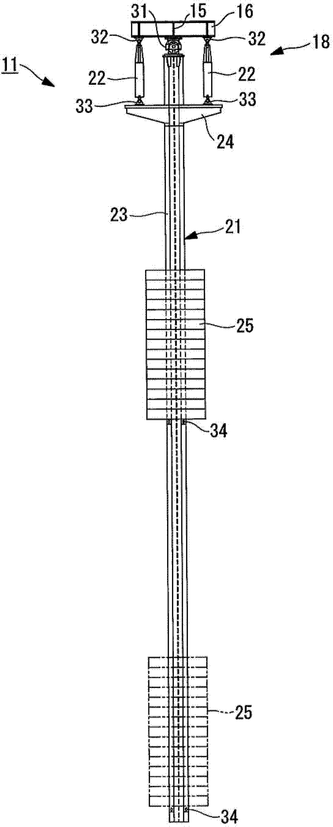 Vibration control device for windmill for wind-powered electricity generation, and windmill for wind-powered electricity generation