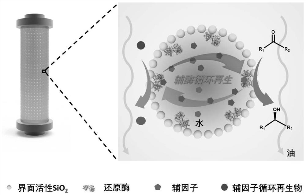 Method for preparing chiral alcohol through ketoreductase continuous reaction