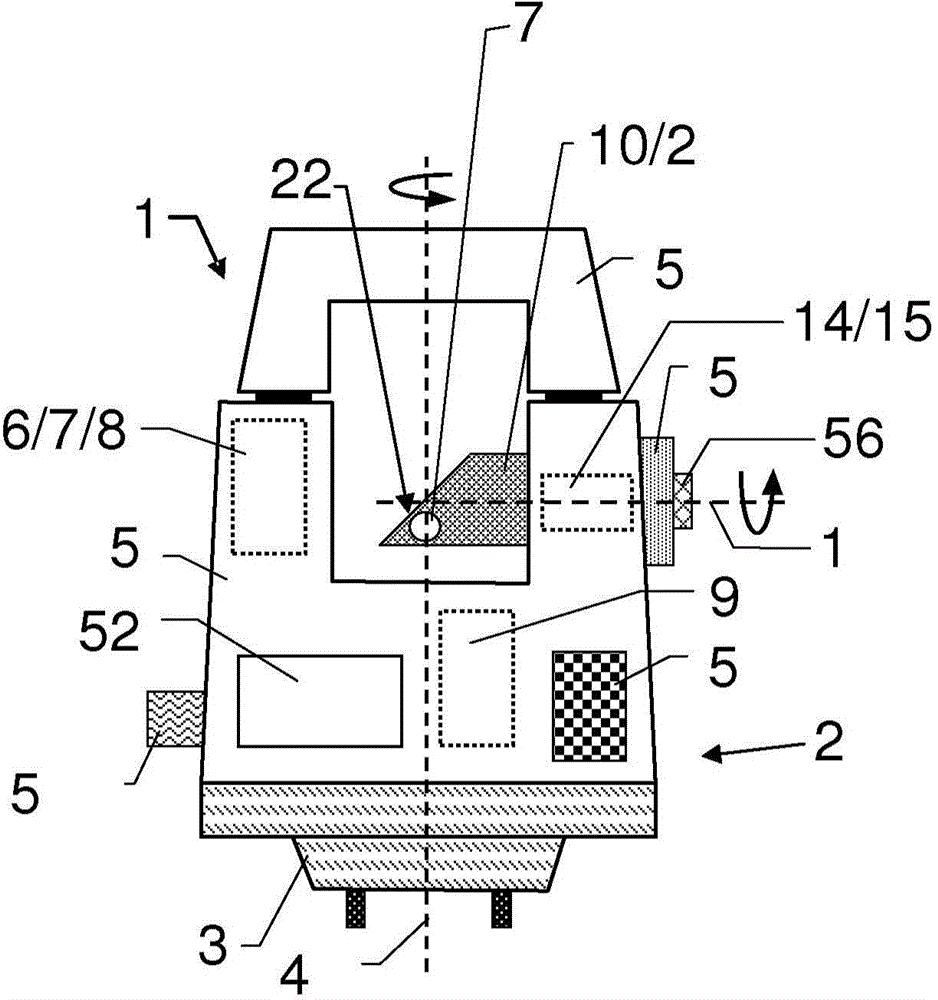 Measuring device for optically scanning an environment