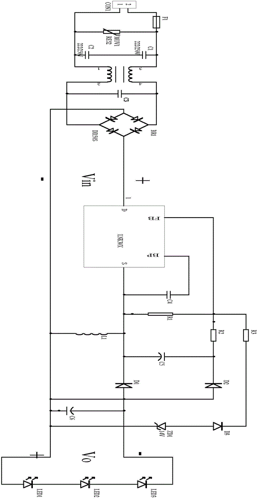 Boost and buck driving circuit and lamp