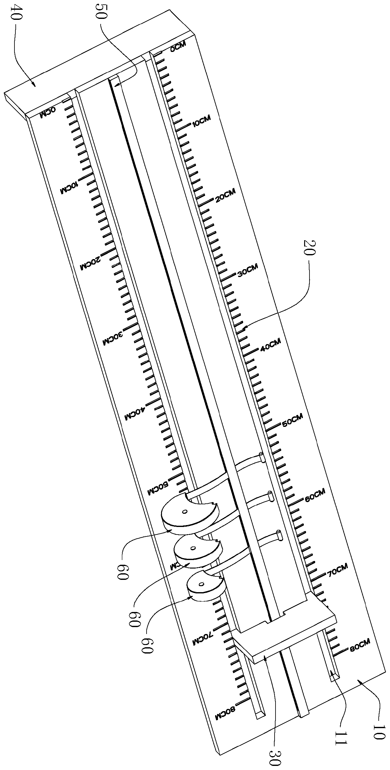 Self-service arm circumference measuring ruler