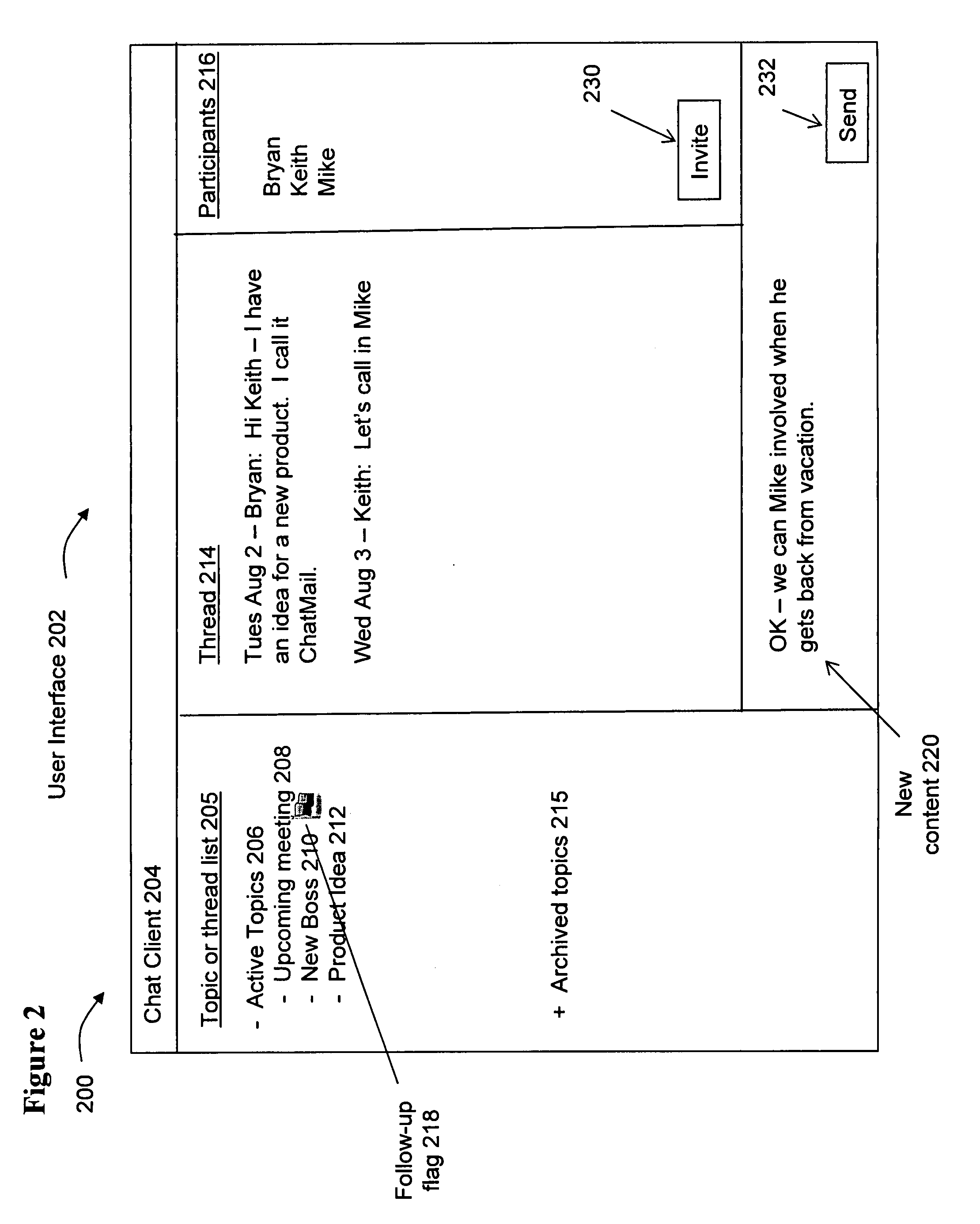 System and method for combining instant messaging with email in one client interface