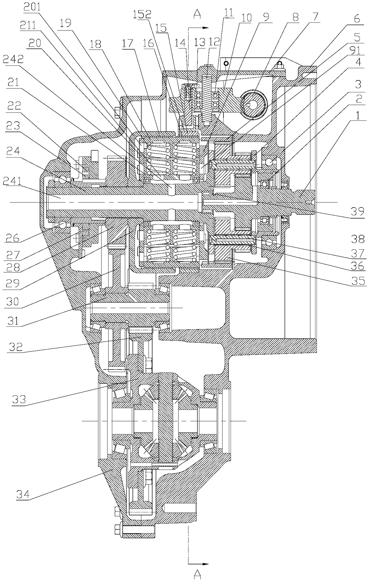 Transmission mechanism of two-speed automatic transmission