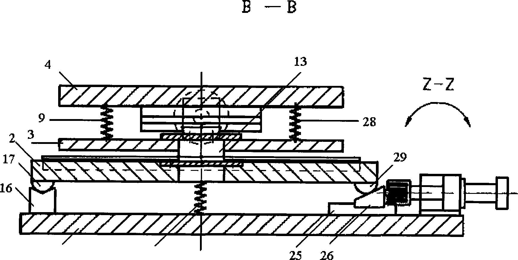 Accurate one-dimensional rotary and two-dimensional tilting table