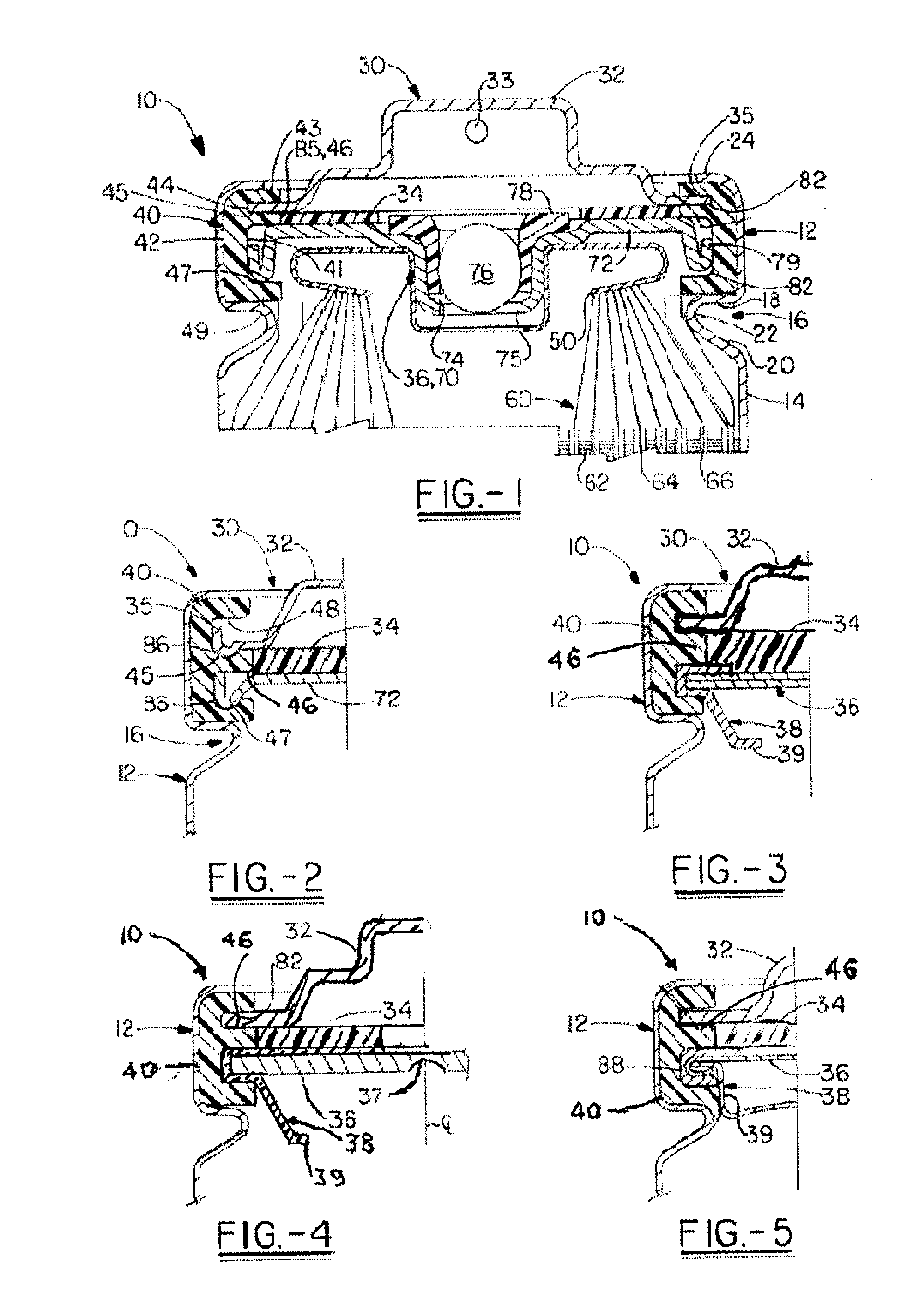 Closure Assembly for Electrochemical Cells