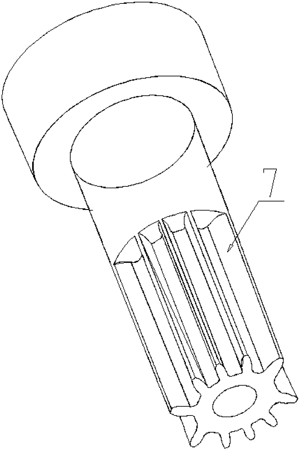 Pulse current assisted hollow splitting micro-forming die and method for titanium alloy micro-gear