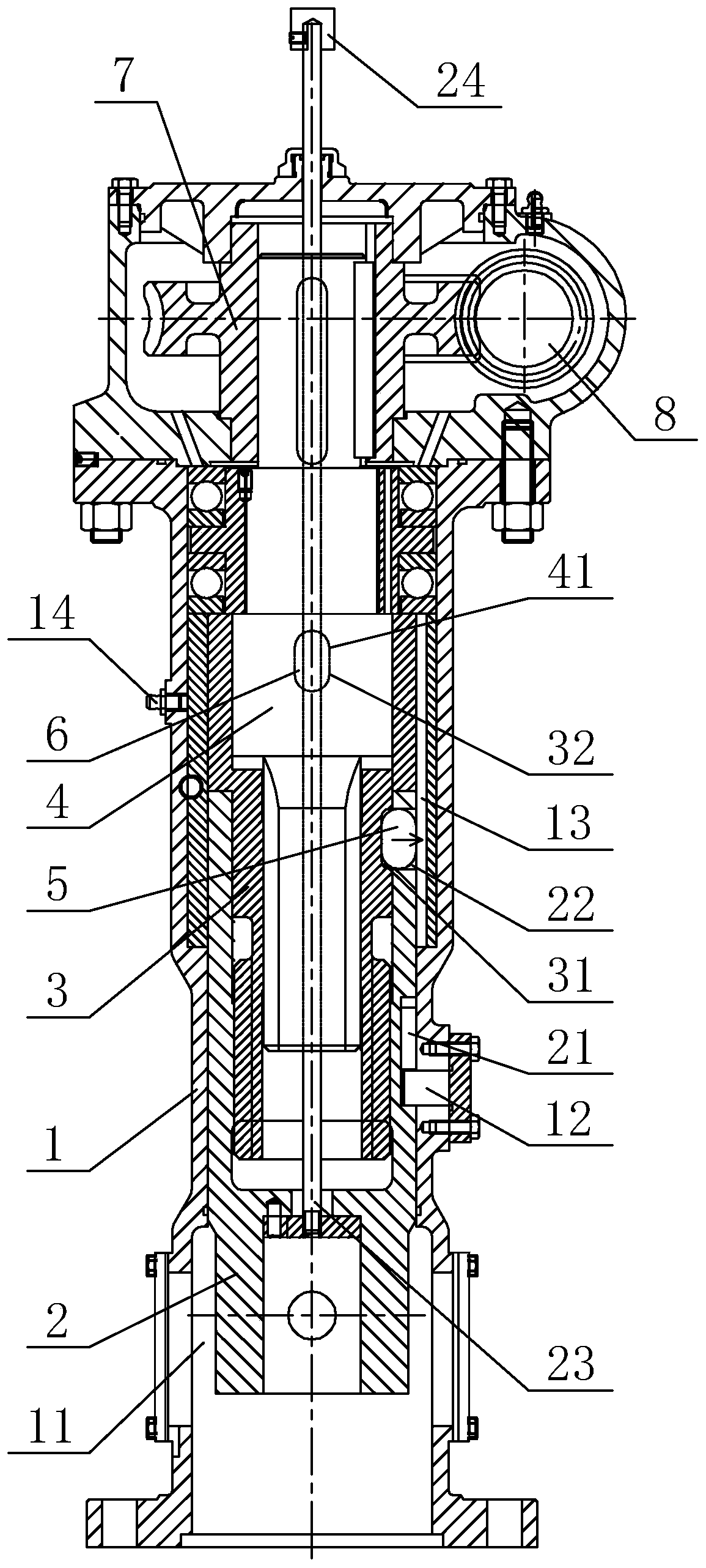 Quick opening and closing valve driving mechanism capable of realizing lifting, rotating and clamping