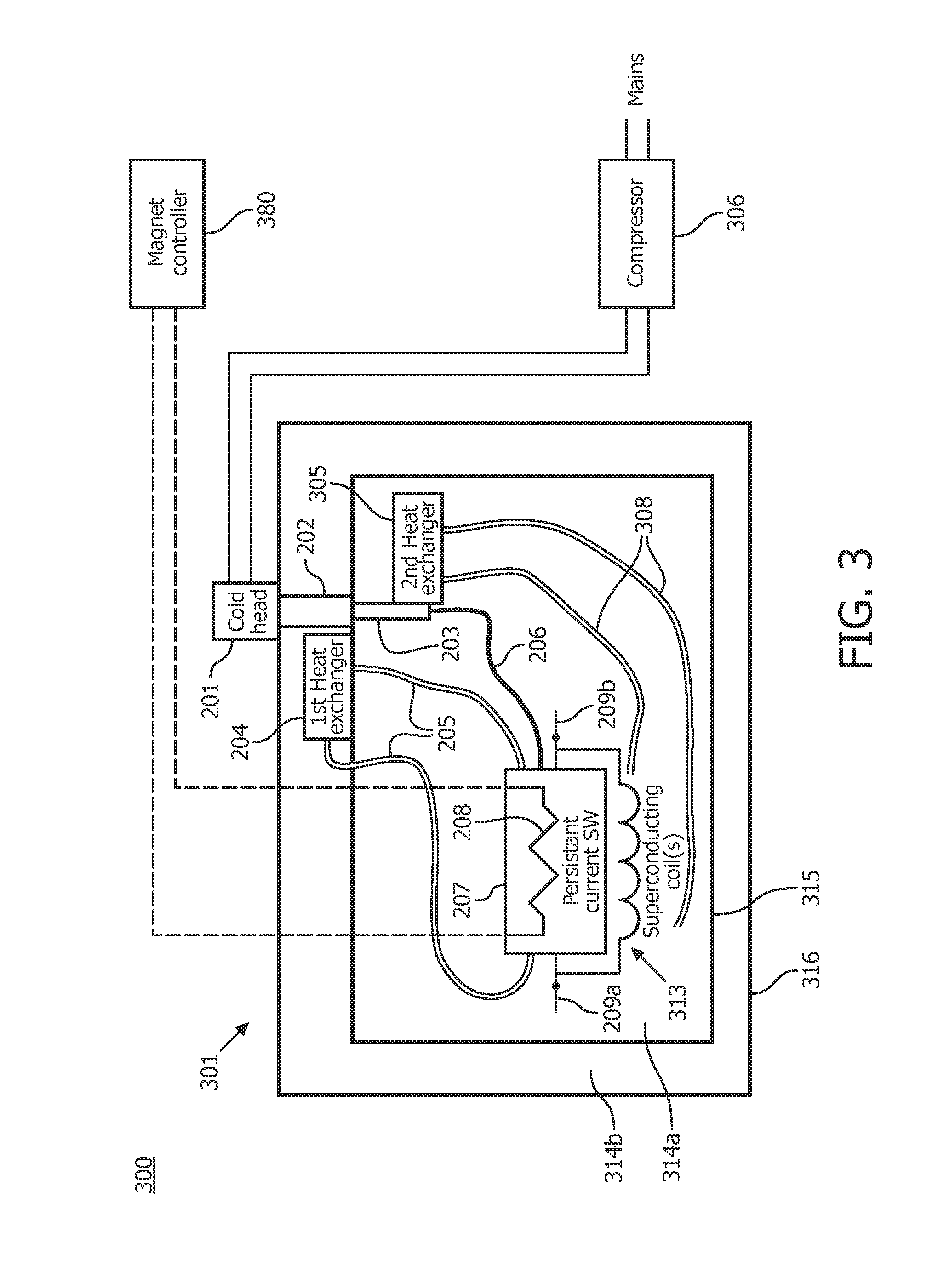 Low-loss persistent current switch with heat transfer arrangement
