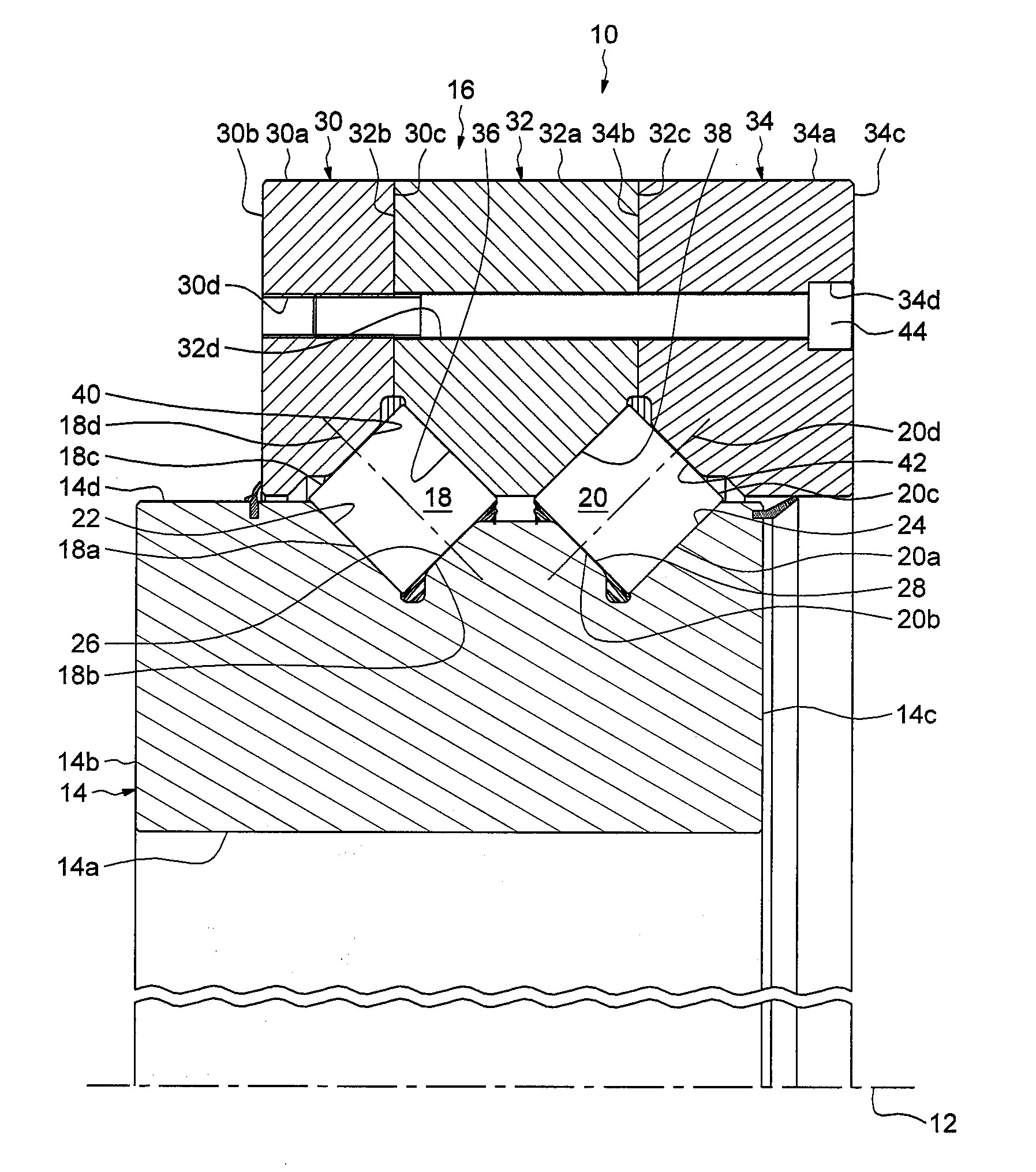 Rolling bearing comprising at least one multipart ring, notably for a wind turbine, and associated mounting method