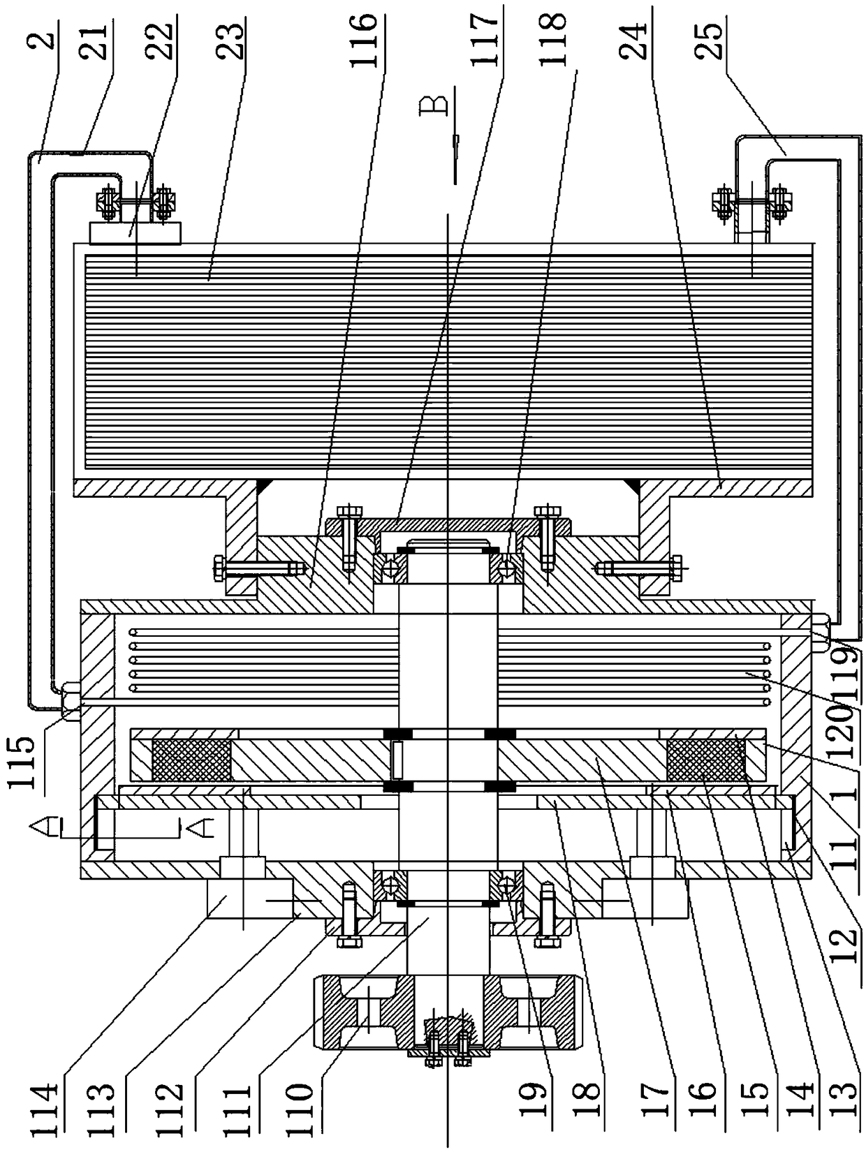 Magnetic speed reducer for vehicle braking installed on driving shaft