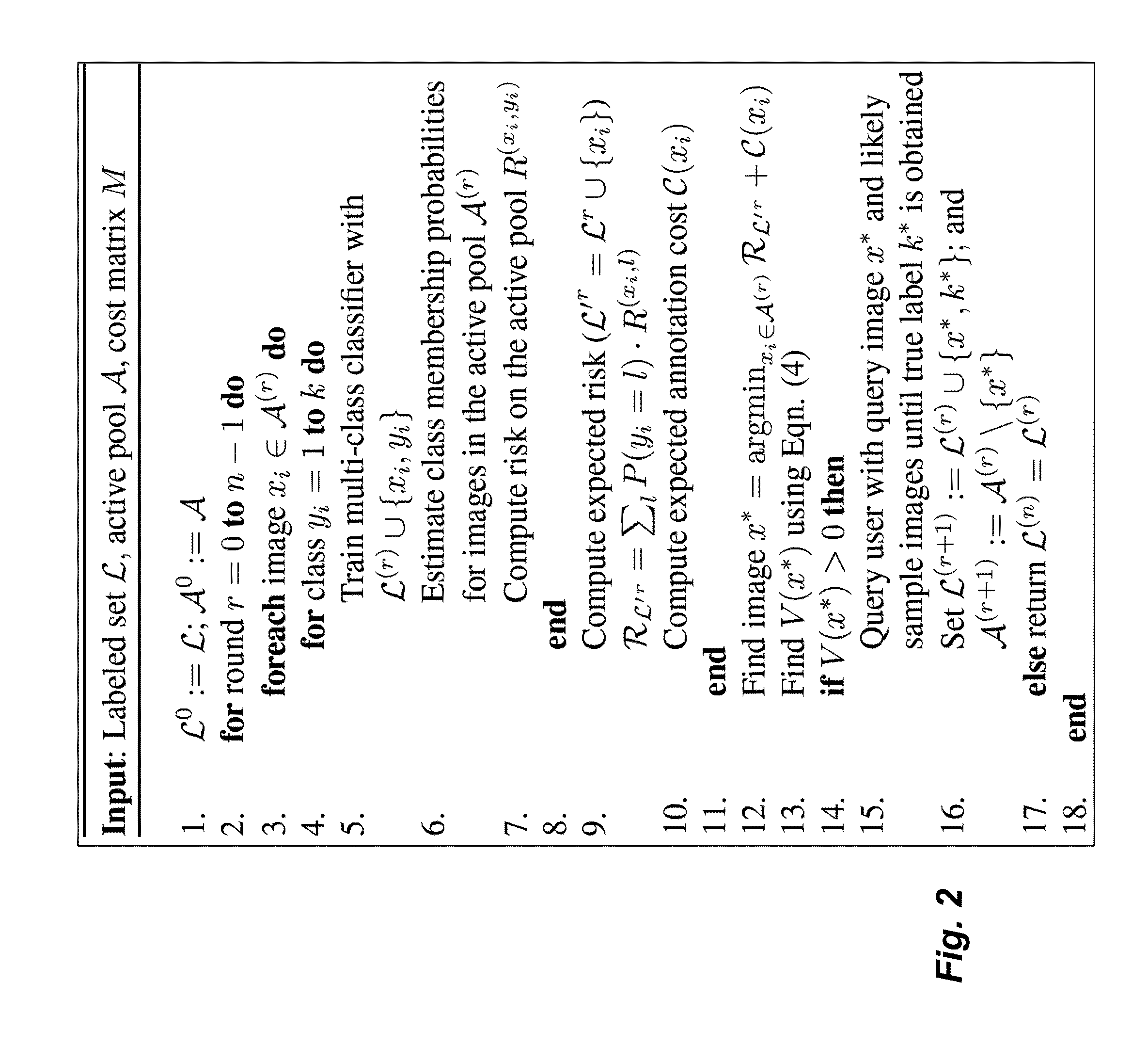 Method for Training Multi-Class Classifiers with Active Selection and Binary Feedback