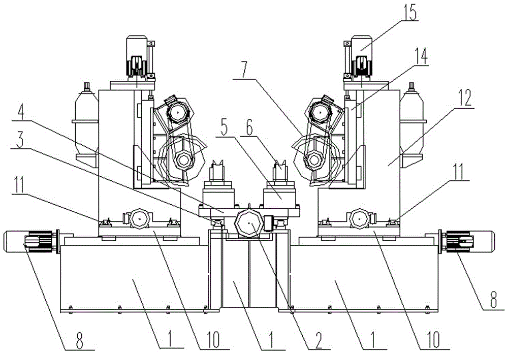 A grinding mechanism for automatic grinding and cleaning machine of crankshaft