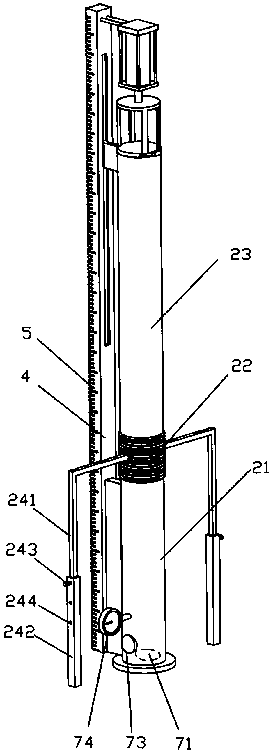 Physical free fall experiment simulation device