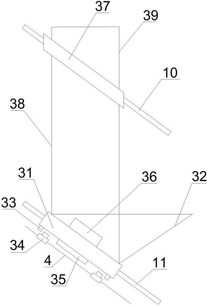 Shared power-driven branch ladder split floor elevator