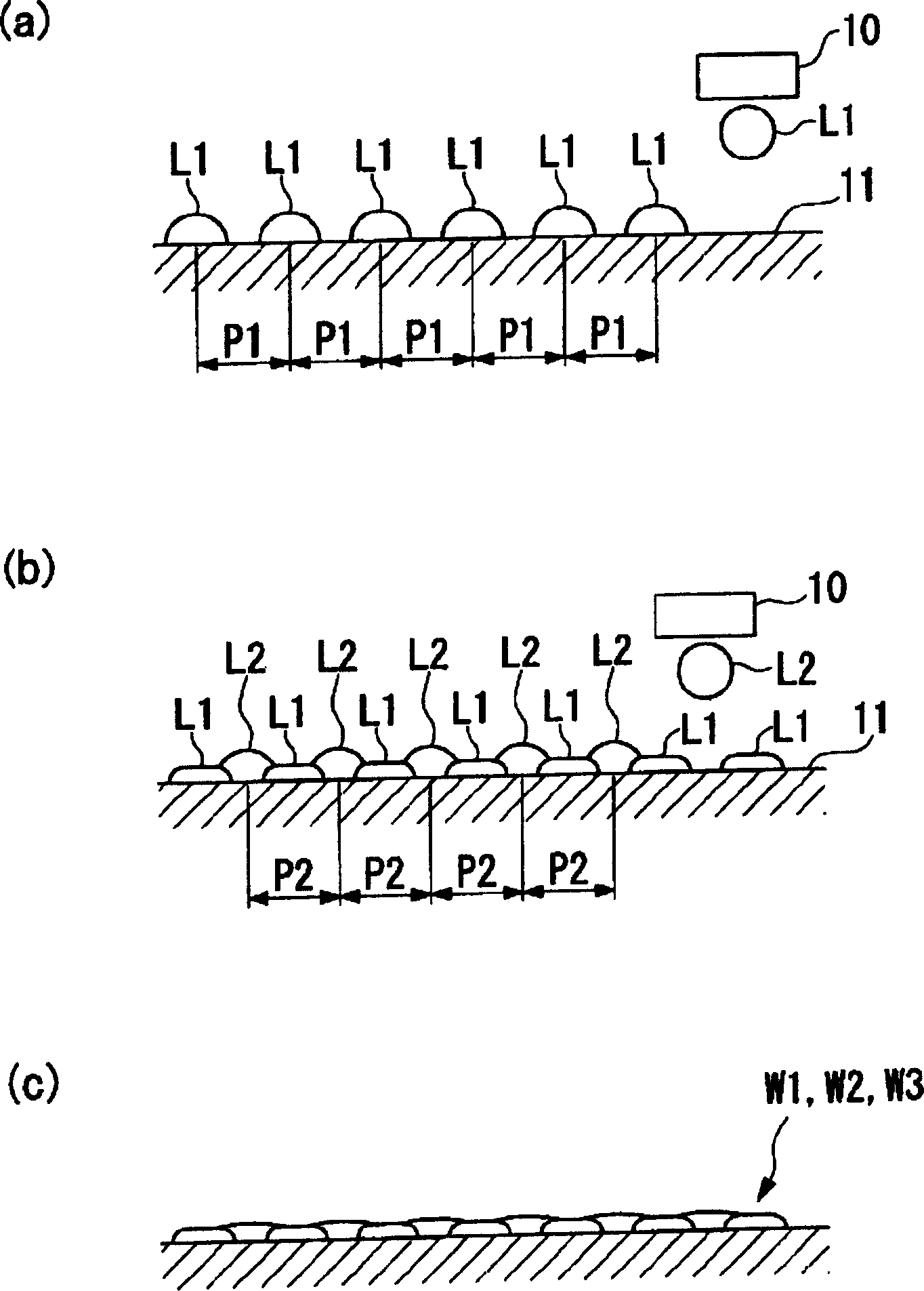 Image forming method and device, manufacture of device, conductive film layout, photoelectric device and electronic machine