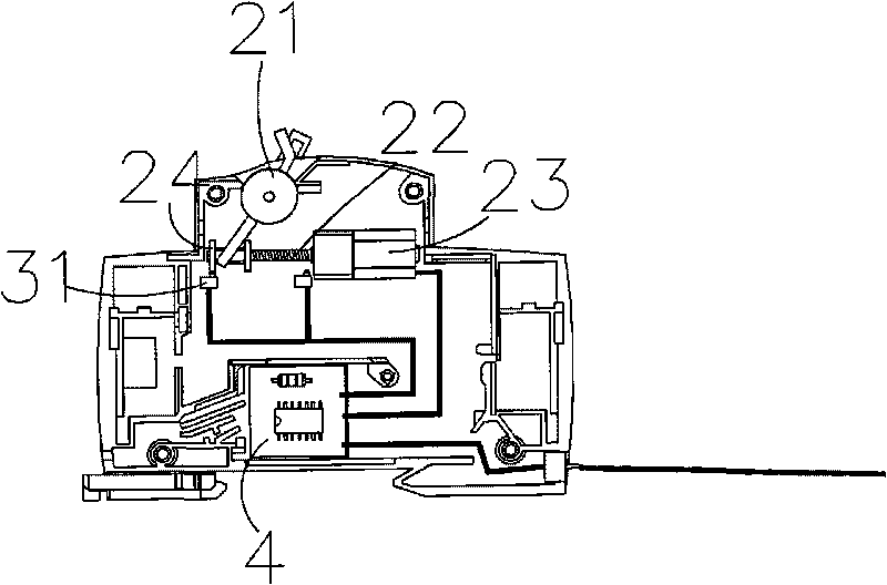 Electric operation mechanism for realizing automatic switching-on function of miniature circuit breaker