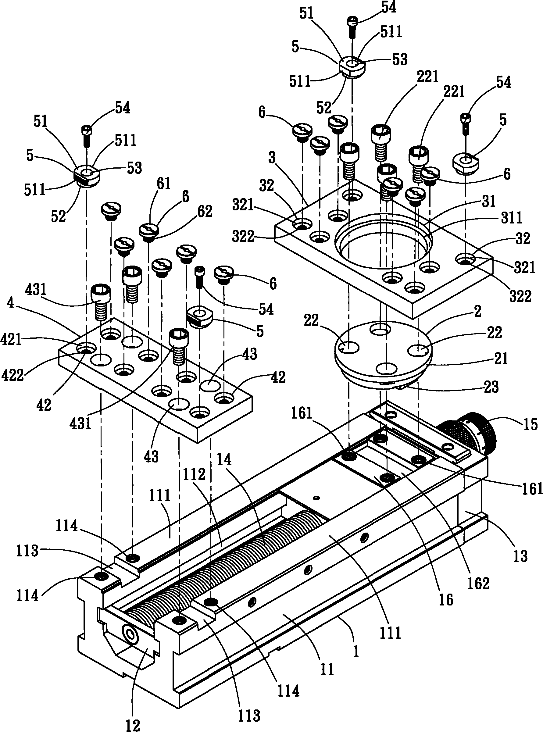Claw-type rotatable dynamic balance base cap clamping vice