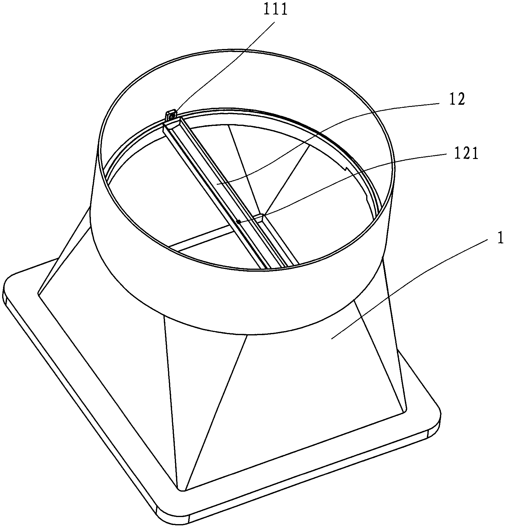 Air discharging cover for range hood