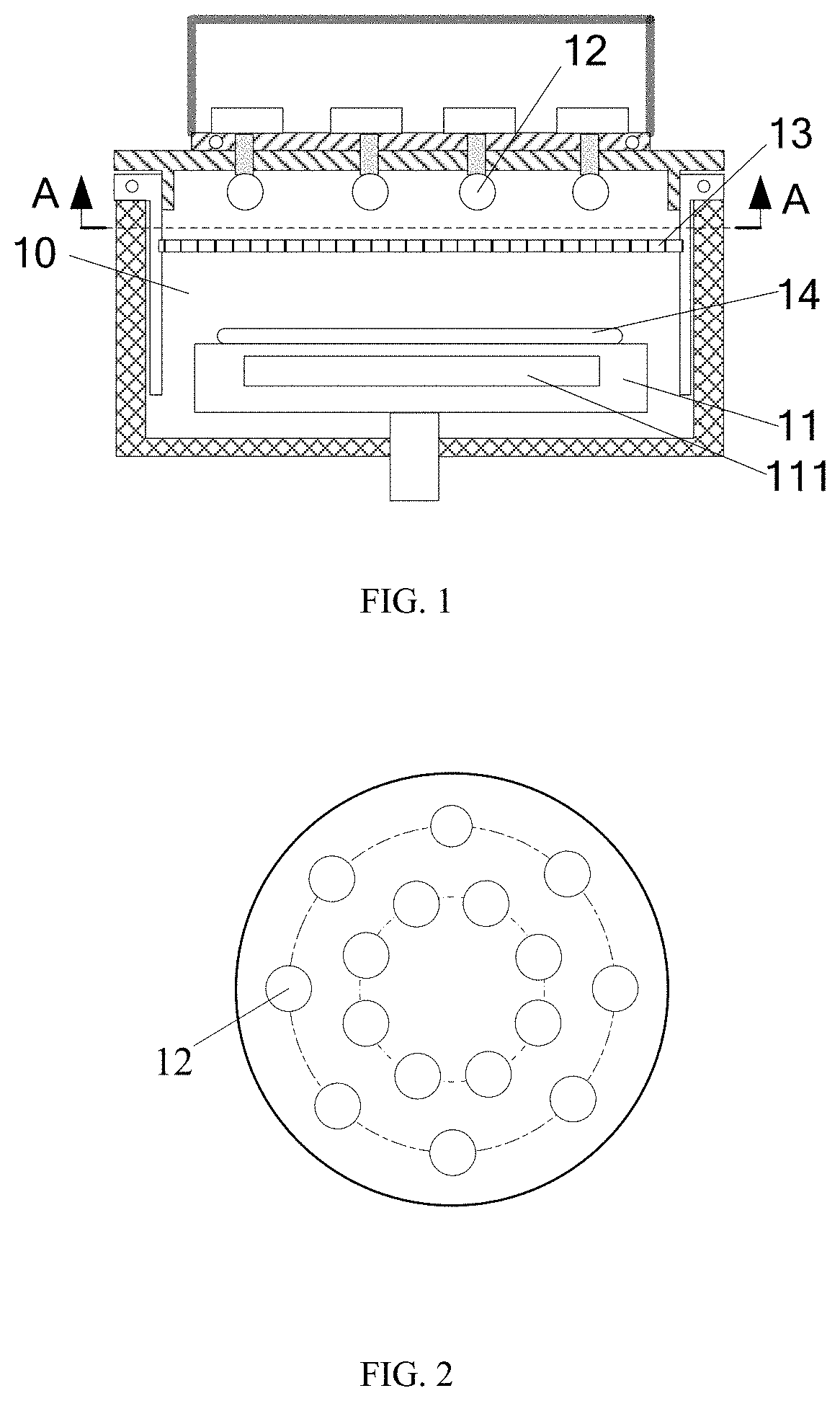 Heating device and heating chamber