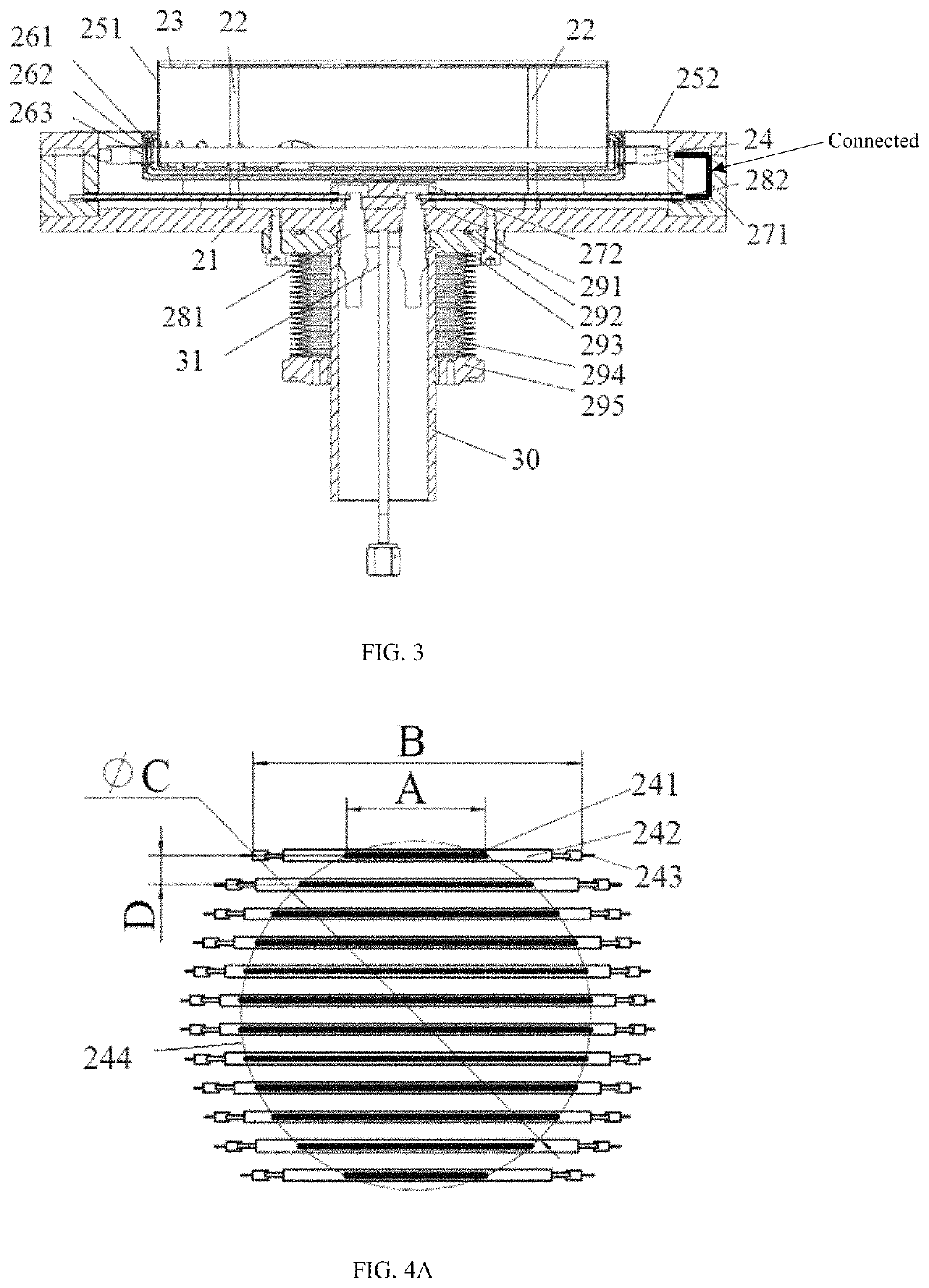 Heating device and heating chamber