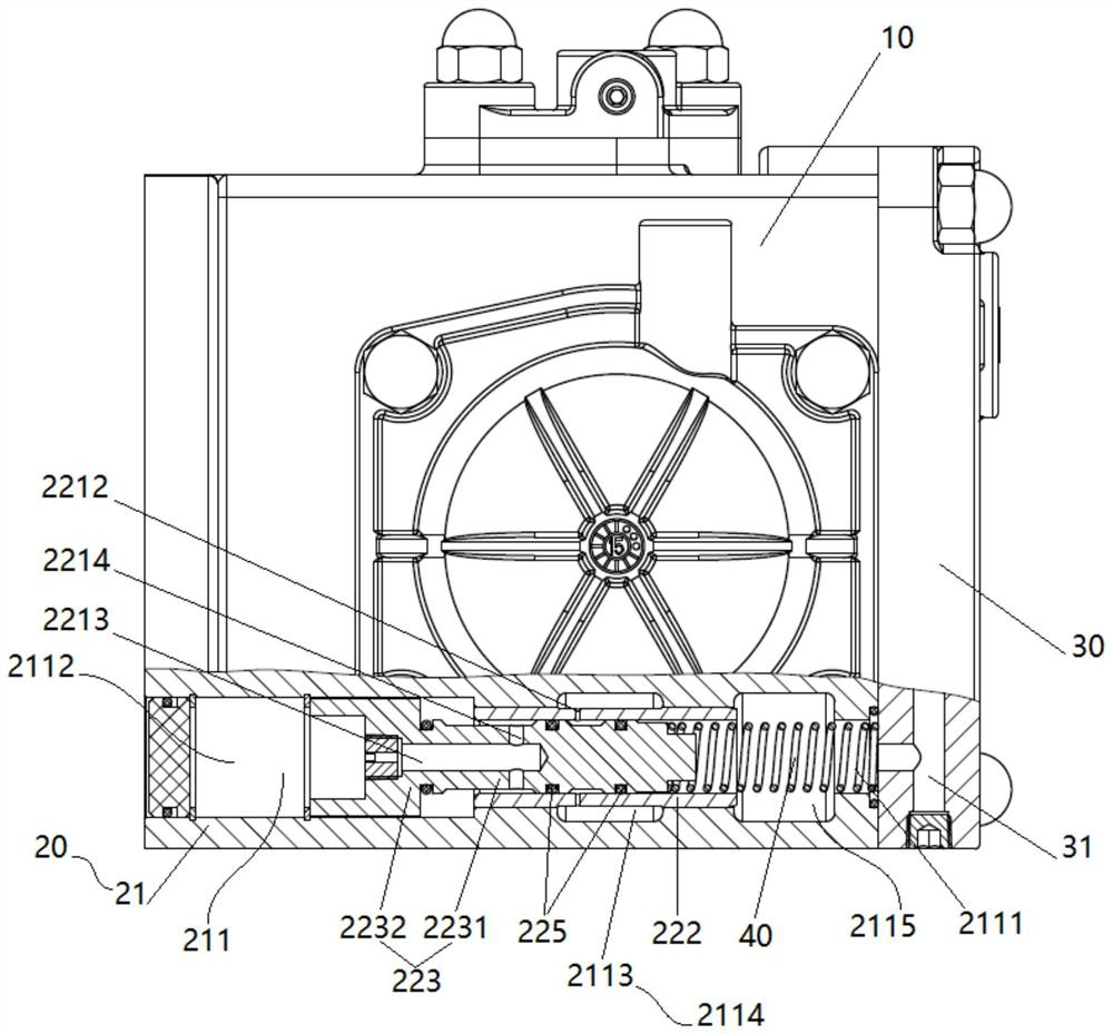 Emergency valve with pressurizing function