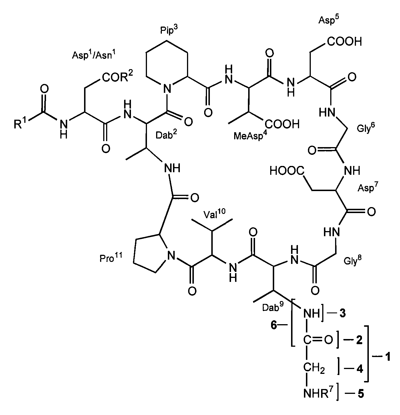 Dab9 DERIVATIVES OF LIPOPEPTIDE ANTIBIOTICS AND METHODS OF MAKING AND USING THE SAME