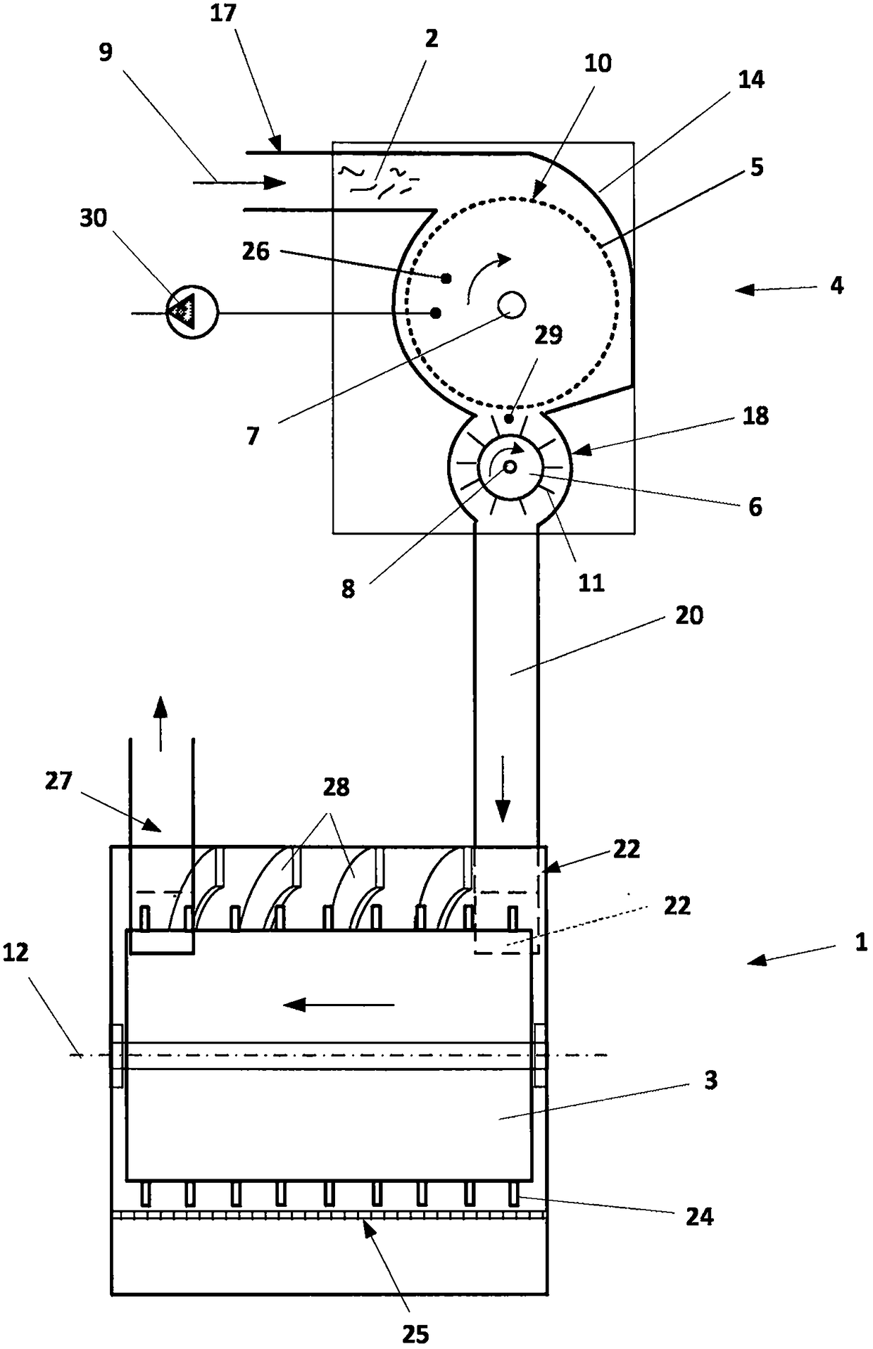 Device for cleaning fibrous material