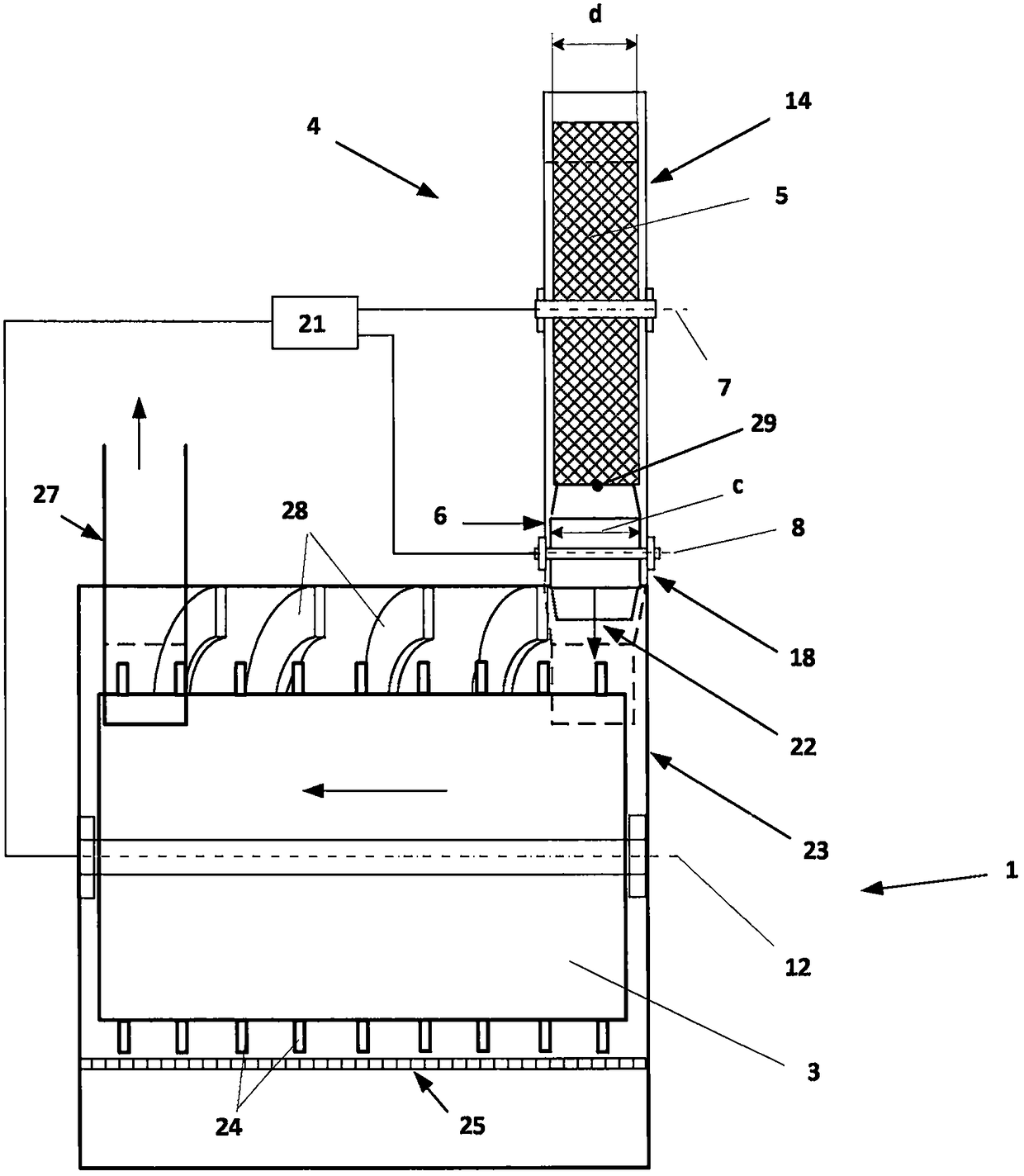 Device for cleaning fibrous material