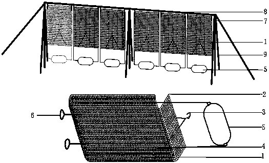 Method and device suitable for single oyster culture in shallow sea mudflat